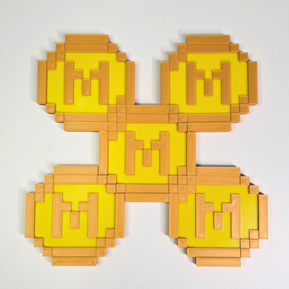 Survival Game Inspired Pixel Miner Coins