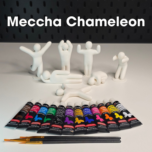 Meccha Chameleon -  all 7 different positions + Paint set