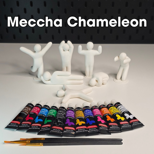 Meccha Chameleon -  all 7 different positions + Paint set
